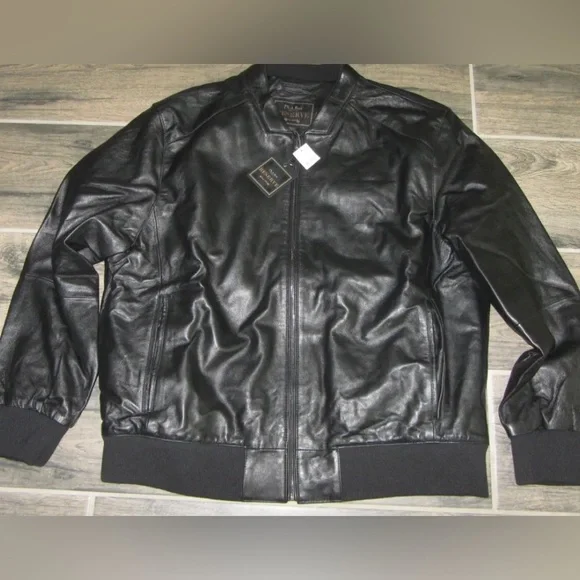 Jos a top bank leather jacket